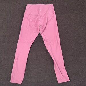 Pink Lululemon Ribbed High-Rise Leggings